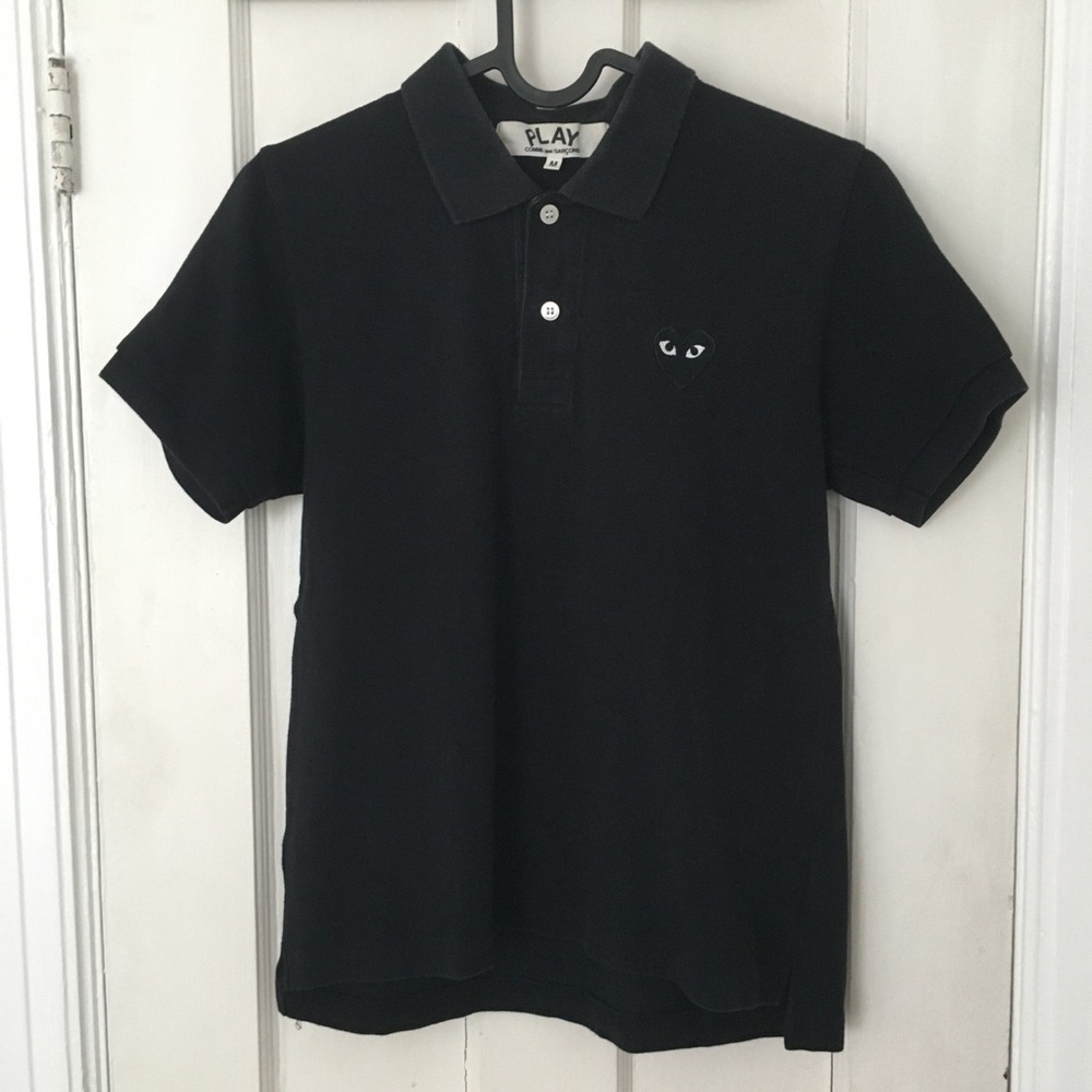Comme des Garcons Play Polo Shirt in Black